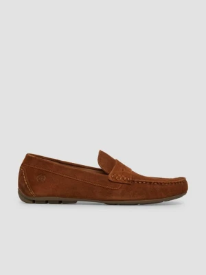 Eleganckie skórzane loafersy s.Oliver brązowy