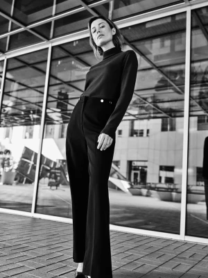Eleganckie spodnie czarne Moodo