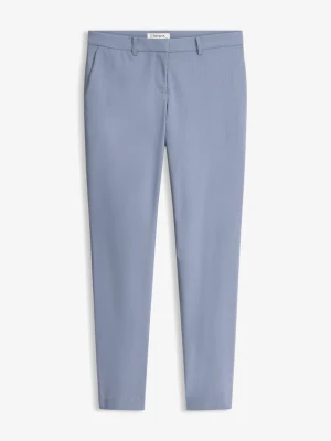 Eleganckie spodnie ze stretchem z bengaliny BonPrix niebieski