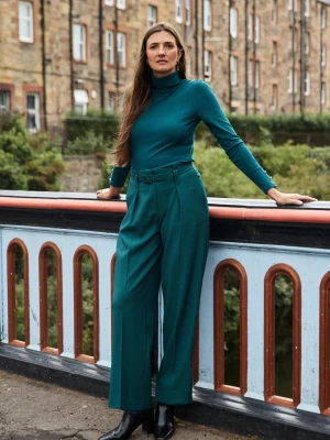 Eleganckie spodnie zielone Moodo