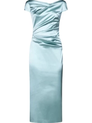 Eleganckie sukienki w biało-niebieskim Talbot Runhof