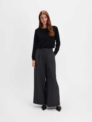 Eleganckie szare spodnie w paski TOP SECRET