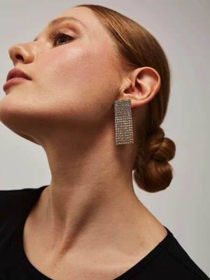 Zdjęcie produktu Eleganckie wiszące kolczyki z cyrkoniami Moodo