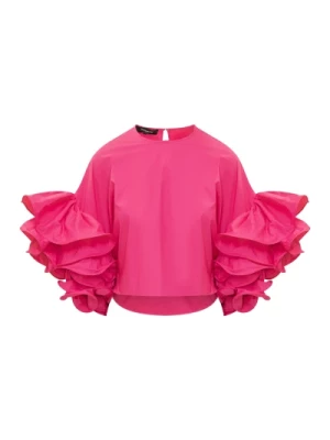 Elegant Ruffled Sleeve Blouse Rochas