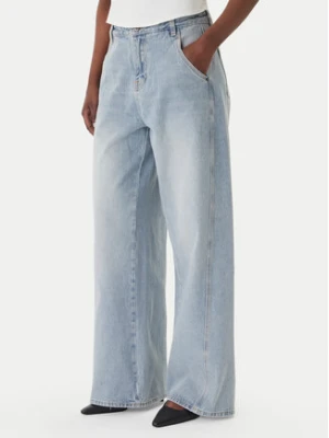 Eleh Jeansy EL103 Błękitny Wide Leg