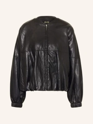 Eleh Kurtka Imitująca Skórę schwarz