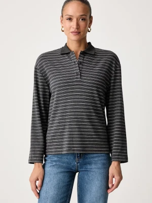 Eleh longsleeve damski z bawełną szary