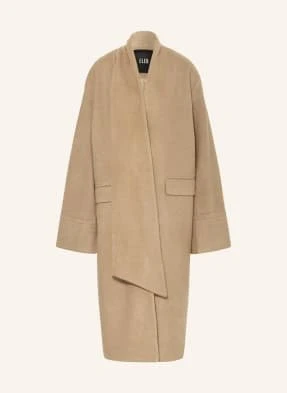 Eleh Płaszcz Z Przymocowanym Szalikiem braun