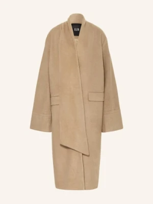 Eleh Płaszcz Z Przymocowanym Szalikiem braun