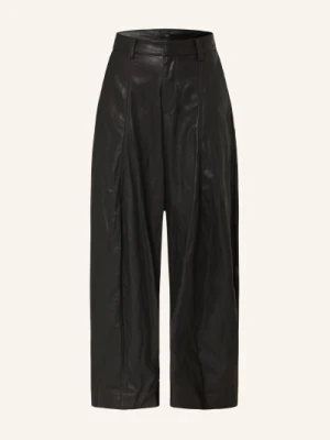 Eleh Spodnie Imitujące Skórę schwarz