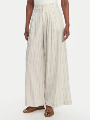 Eleh Spodnie materiałowe SS260272 Écru Relaxed Fit