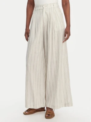 Eleh Spodnie materiałowe SS260272 Écru Relaxed Fit Kremowy