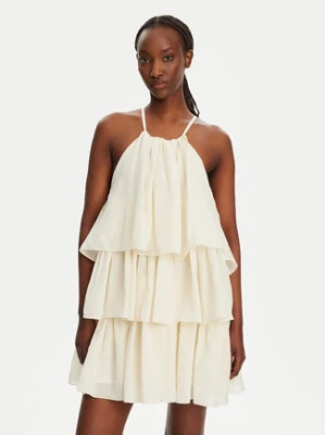 Eleh Sukienka koktajlowa ESS250043 Beżowy Regular Fit