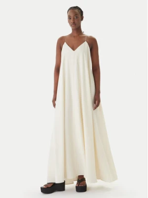 Eleh Sukienka letnia SS260102 Écru Regular Fit