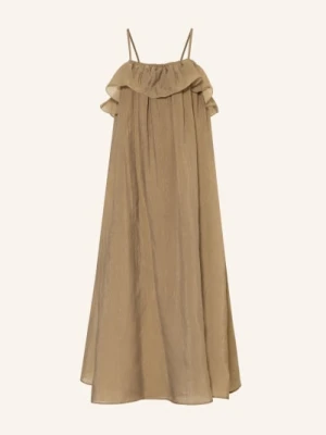 Eleh Sukienka Z Falbanami braun