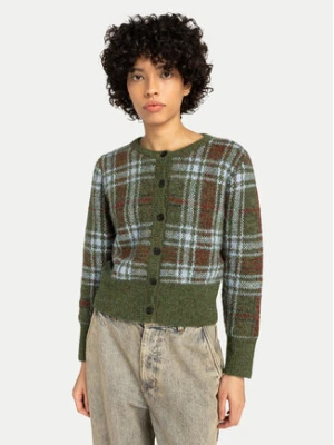 Element Kardigan Plaid Cardigan W ELJSW00113 Zielony Regular Fit