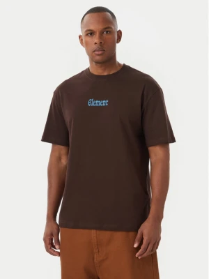 Element T-Shirt Bad Doggie ELYZT00560 Brązowy ciemny Regular Fit