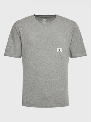 Element T-Shirt Basic Pocket Label ELYKT00116 Szary Regular Fit