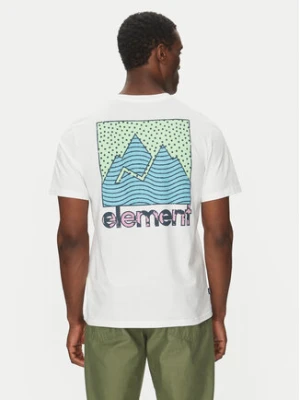 Element T-Shirt ELYZT00496 Biały Regular Fit