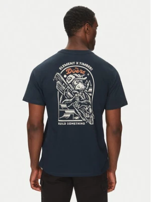 Element T-Shirt ELYZT00520 Granatowy Regular Fit