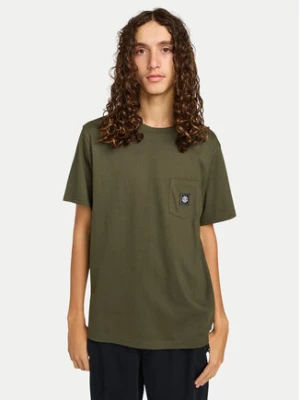 Element T-Shirt Icon Label Pocket ELYKT00198 Zielony Regular Fit