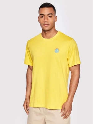 Element T-Shirt Kass C1SSL8 Żółty Regular Fit