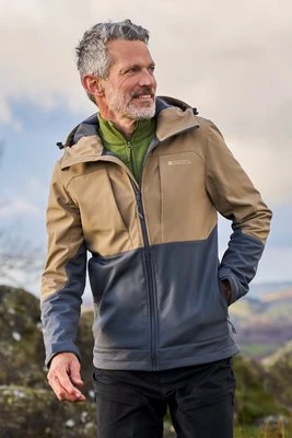Elements męska wiatroszczelna kurtka softshell - Beige Mountain Warehouse