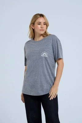 Elena koszulka damska z kieszonką - Navy Animal