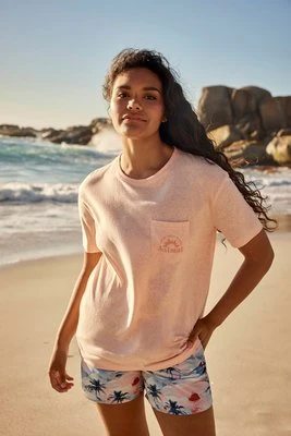 Elena koszulka damska z kieszonką - Pink Animal