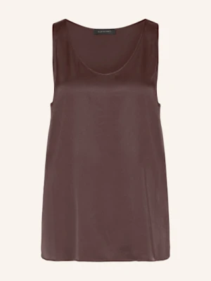 Elena Miro Bluzka Bez Rękawów Z Satyny braun