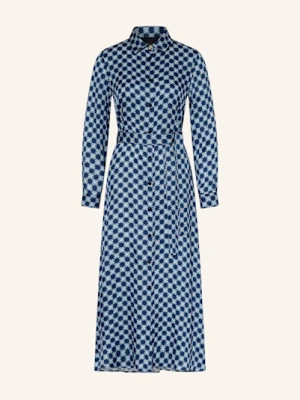 Elena Miro Sukienka Satynowa blau