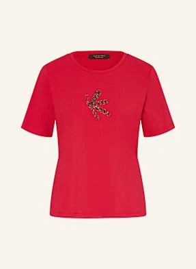 Elena Miro T-Shirt Z Obszyciem Ozdobnymi Kamykami pink