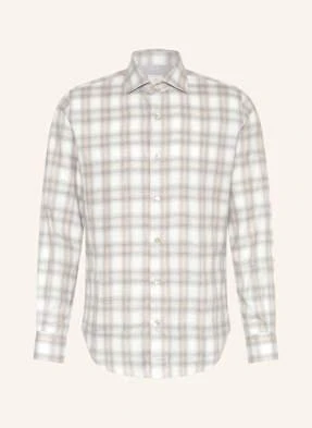 Eleventy Koszula Flanelowa Slim Fit grau