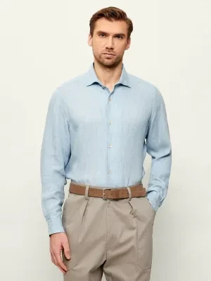 Eleventy Koszula | Regular Fit | z dodatkiem lnu