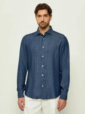 Eleventy Koszula | Regular Fit | z dodatkiem lnu