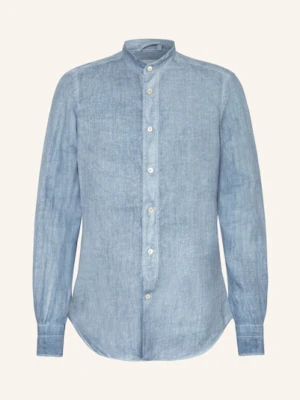 Eleventy Koszula Z Lnu Comfort Fit Ze Stójką blau