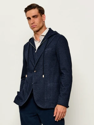Eleventy Marynarka 2w1 | Slim Fit granatowy