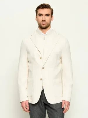 Eleventy Marynarka 2w1 | Slim Fit | z dodatkiem lnu