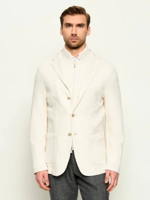 Eleventy Marynarka 2w1 | Slim Fit | z dodatkiem lnu