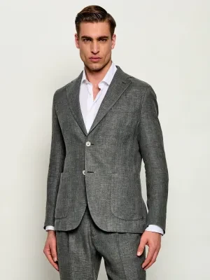 Eleventy Marynarka | Slim Fit | z dodatkiem jedwabiu i wełny