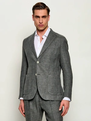 Eleventy Marynarka | Slim Fit | z dodatkiem jedwabiu i wełny