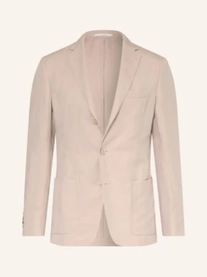 Eleventy Marynarka Slim Fit Z Lnem beige
