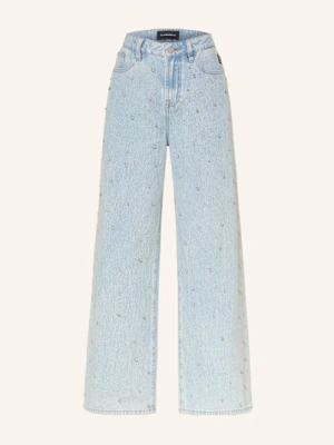 Elias Rumelis Jeansy Wide Leg Kalea Z Ozdobnymi Kamykami blau
