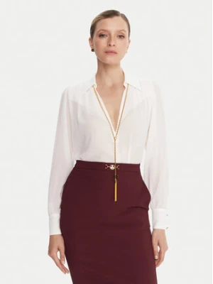 Elisabetta Franchi Bluza CA-133-57E2-V400 Biały Regular Fit