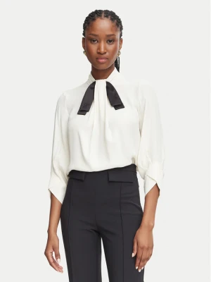 Elisabetta Franchi Bluzka CA-178-66E2-V320 Kremowy Regular Fit