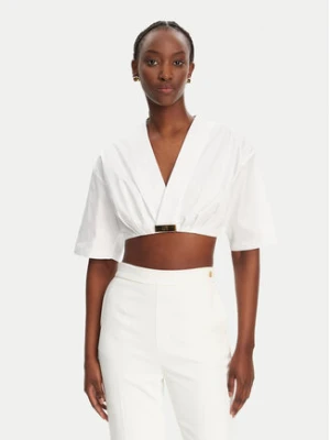 Elisabetta Franchi Bluzka CA12452E2 100 Biały Regular Fit