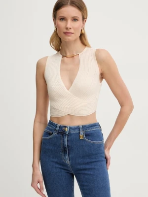 Elisabetta Franchi bluzka kopertowa damska z wiskozy