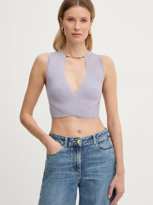 Elisabetta Franchi bluzka kopertowa damska z wiskozy