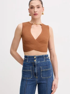 Elisabetta Franchi bluzka kopertowa damska z wiskozy