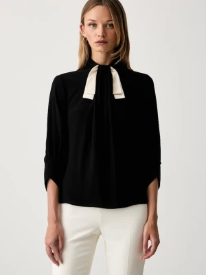 Elisabetta Franchi bluzka koszulowa damska czarny